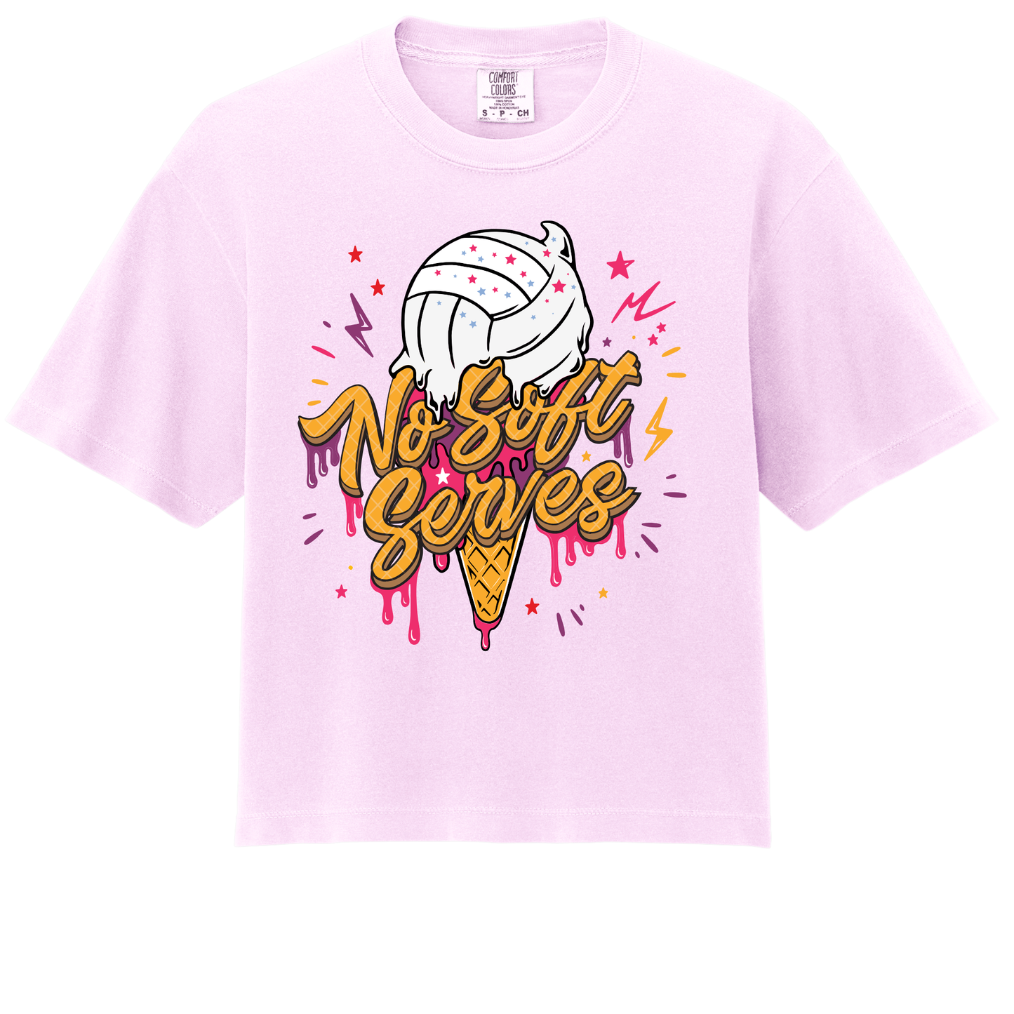 No Soft Serves Sunset Swirl- ADULT Boxy Tee