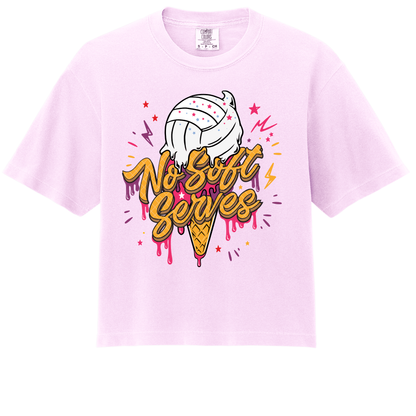 No Soft Serves Sunset Swirl- ADULT Boxy Tee