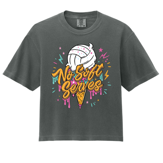 No Soft Serves Sundae Funday- ADULT Boxy Tee