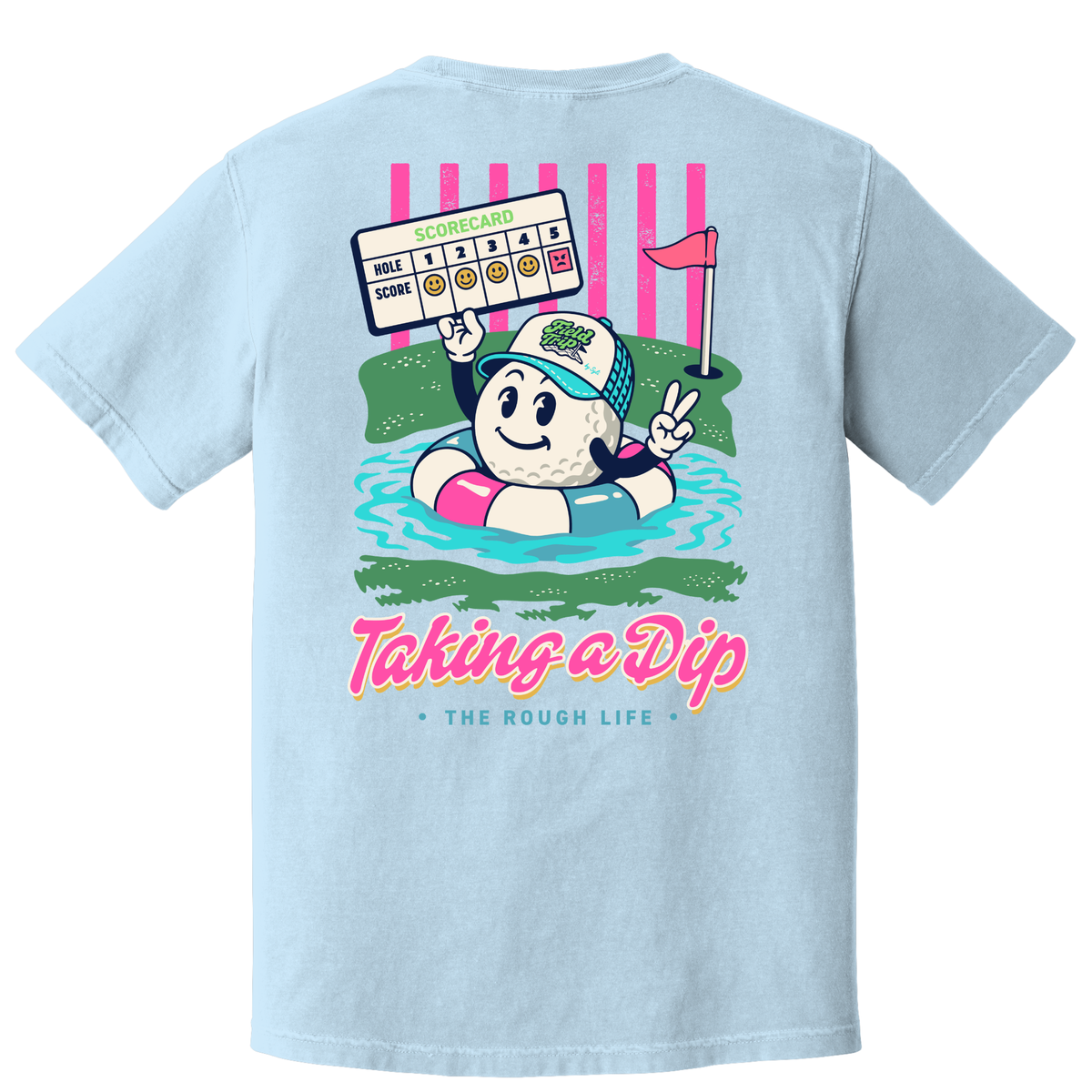 Taking A Dip Aqua- ADULT COTTON