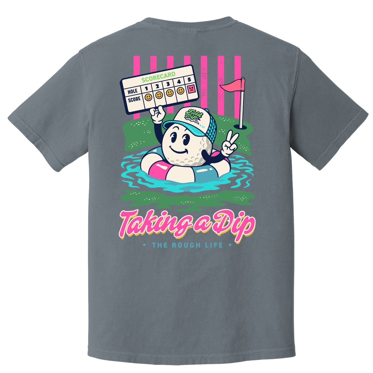 Taking A Dip Aqua- ADULT COTTON